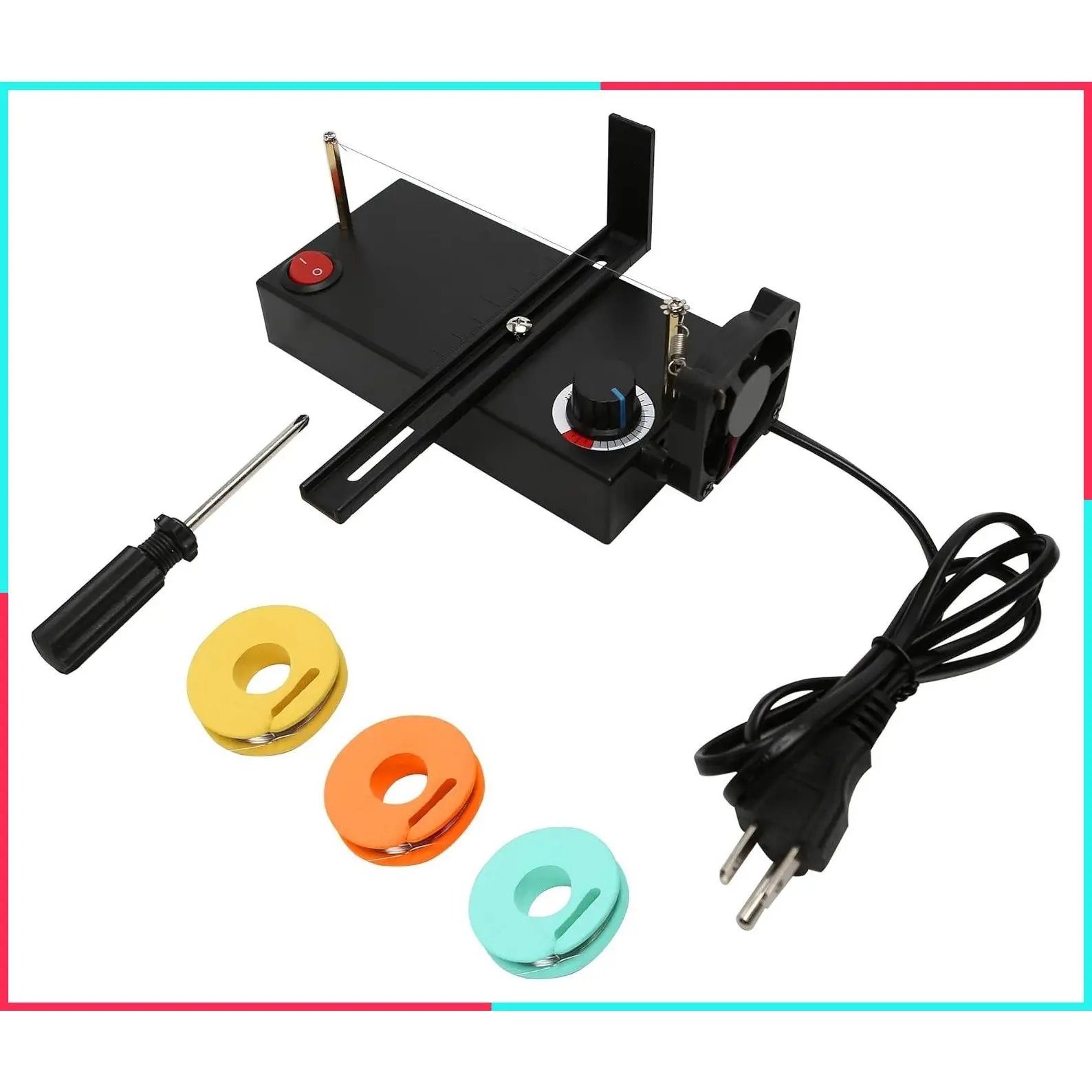 Electric Hot Ribbon Cutter and Sealer Machine with Screwdriver, Lightweight DIY Strap Cutter for Braided Belt Nylon Band Rope, US Plug