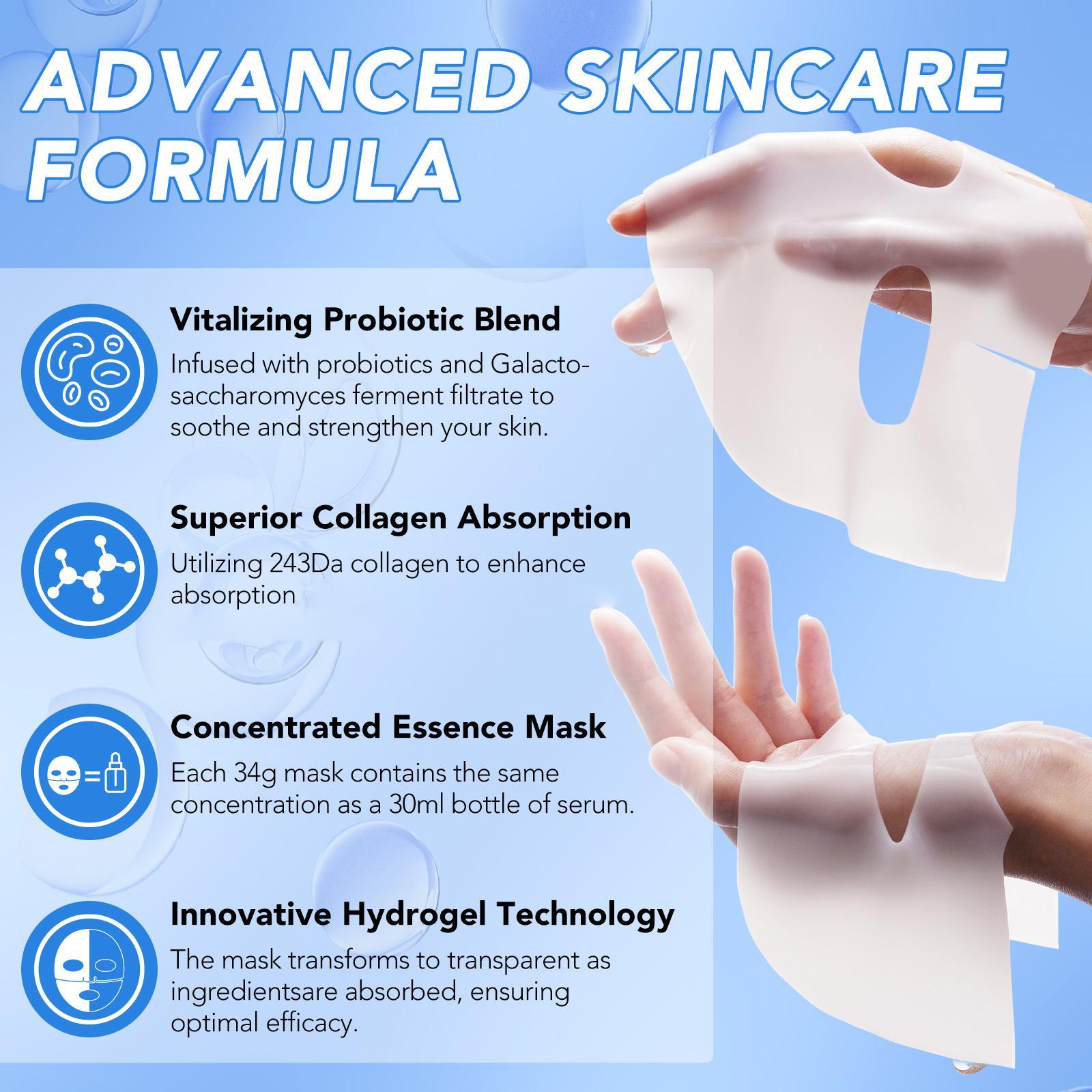 NatureZiran Deep COLLAGEN DEEP HYDRATION MASK 4 Packs, Daily skin care mask, deep moisturising and hydrating, suitable for all skin types