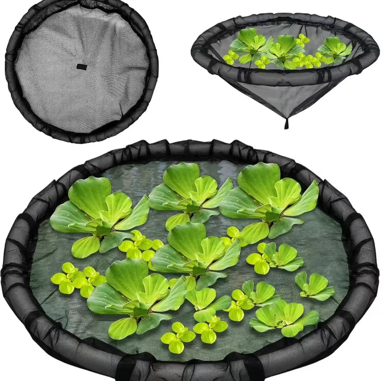 1 Pack Floating Island Plant Protector, Fish Barrier Net Prevents Fish Nibbling Aquatic Plants for Pond Floating Islands, Pond Accessory Supplies