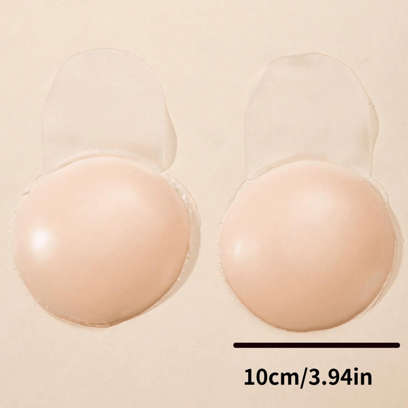 2pcs Reusable Silicone Breast Pads for Women Strapless Invisible Wedding Underwear Silicone Bra Insert Adjustable Push-Up for Summer Anti-Visible Nipple Covers Heat-Resistant Enhances Lift