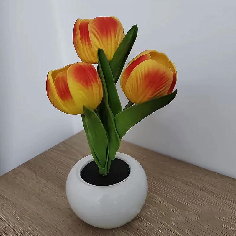 Tulip LED Night Light with Vase, Simulated Tulip Table Lamp for Home and Living Room Decor, Color-Changing Mood Light, Christmas Gift for Girlfriend #TOP PICKS