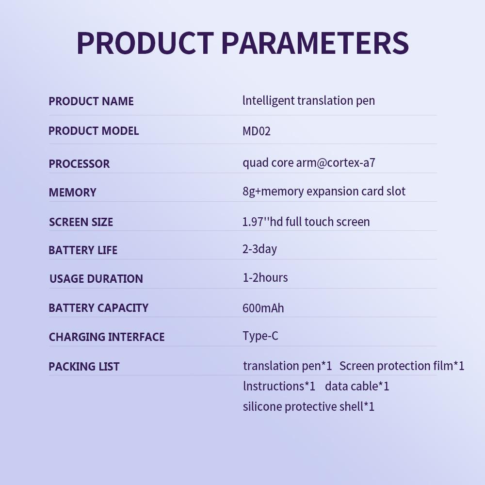 Translation Reading Pens for Adults, Smart Translation Pen, Auxiliary Tools, 134 Language Translation Devices for Reading Support, Language Learners for Voice Dialogue Translation, 60 Languages for Scanning Translation