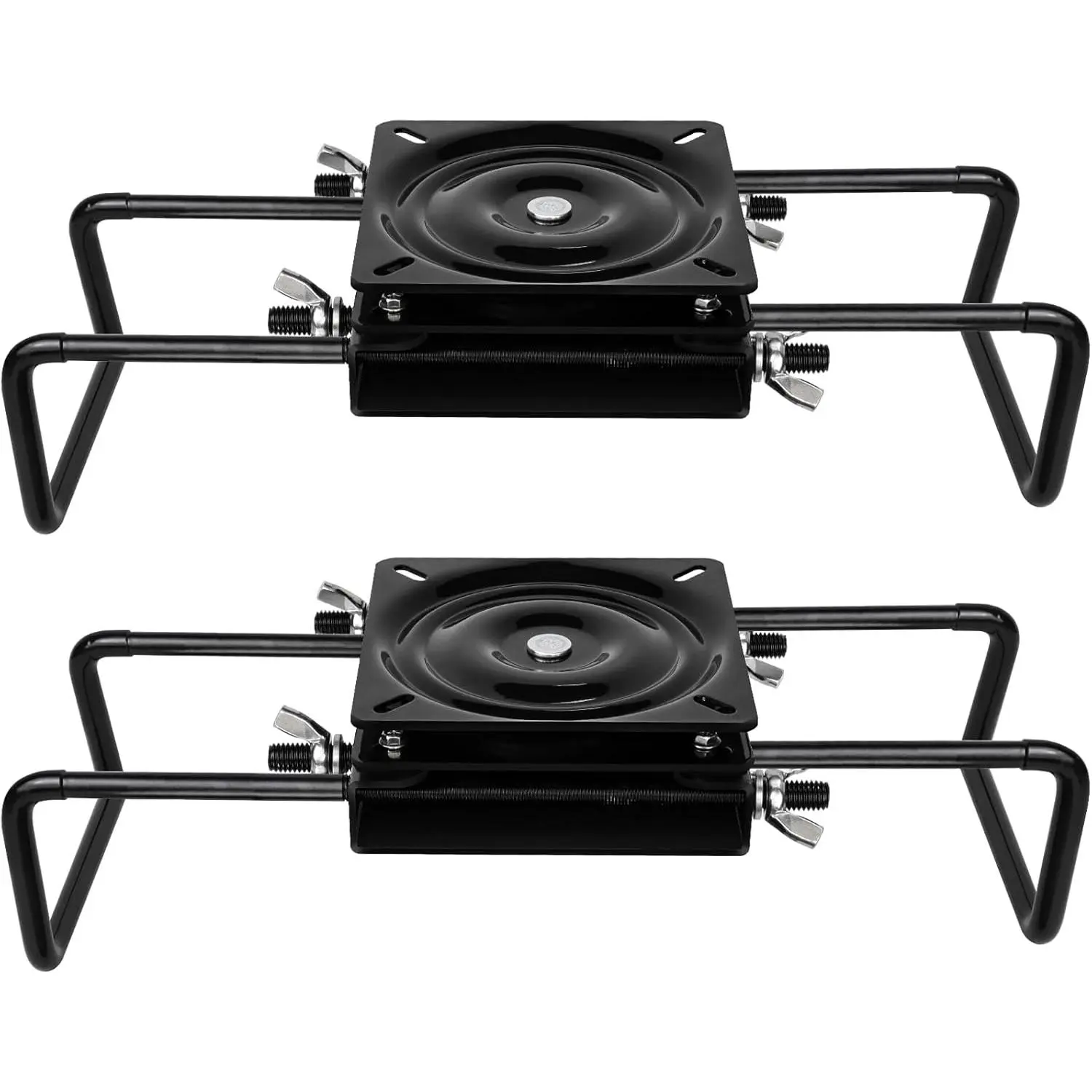 Powder-Coated Galvanized Steel Boat Seat Swivel Pedestal Mount, 7.5 to 18 Inches Adjustable Clamp-On Base for Jon, Bass & Fishing Boats with Benches