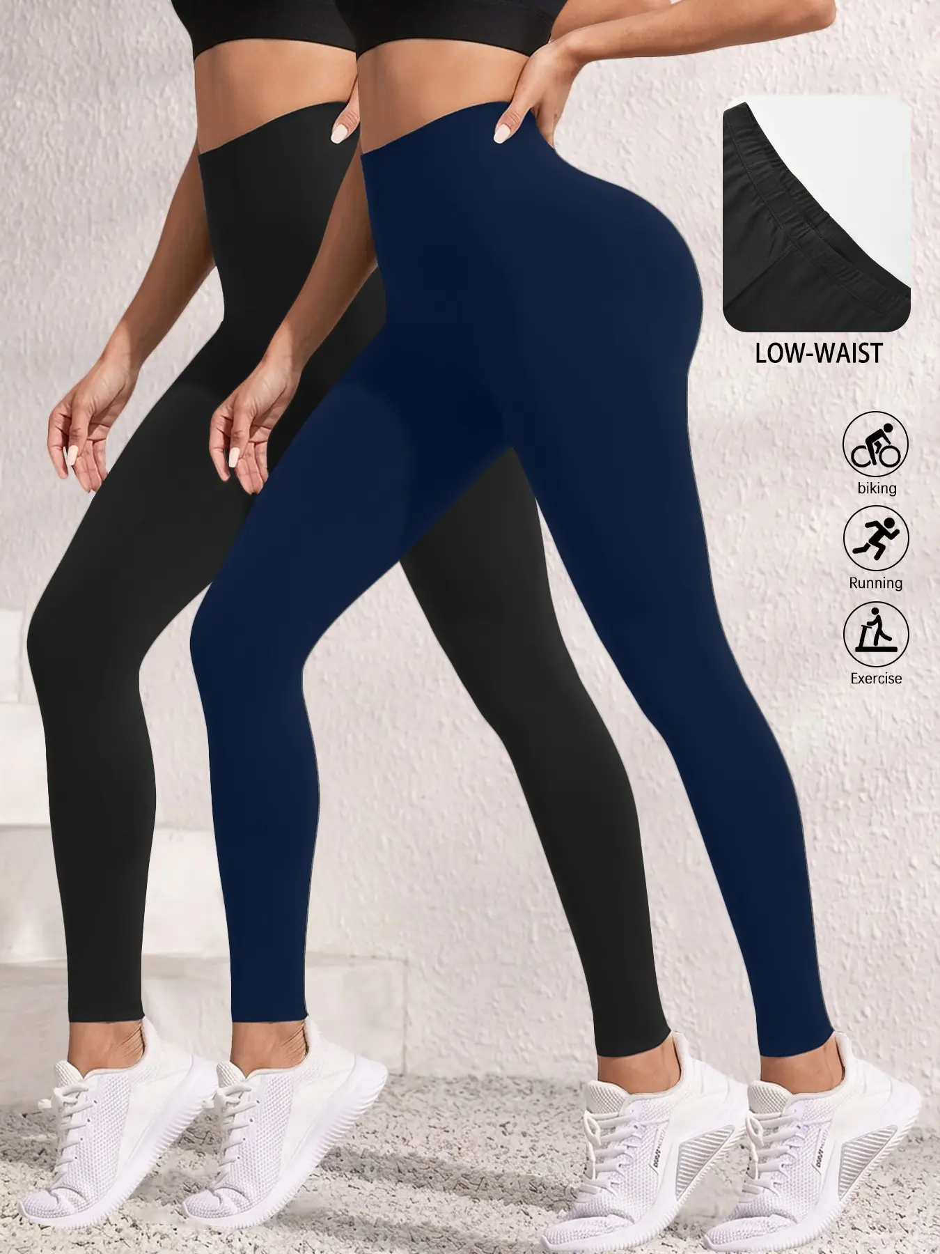 2pack Super Soft Leggings for Women, High Stretch Tummy Control, No See Through Workout Yoga Running Pants, Womens Clothing