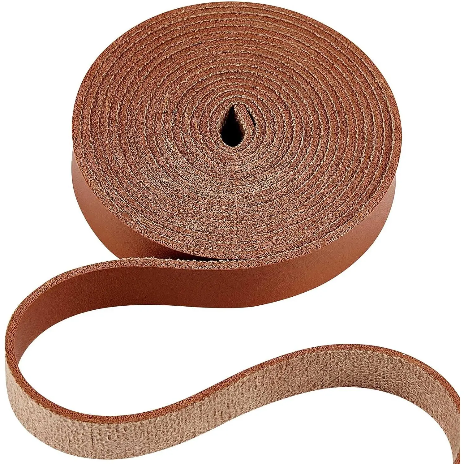 79" Long 1/2" Wide Matte Brown Leather Strap 2mm Thick Flat Leather Lace Stripper String Braiding Cord Roll Belt Wrap Single Sided Leather Supplies Faux Cord for Purse Making Clothing