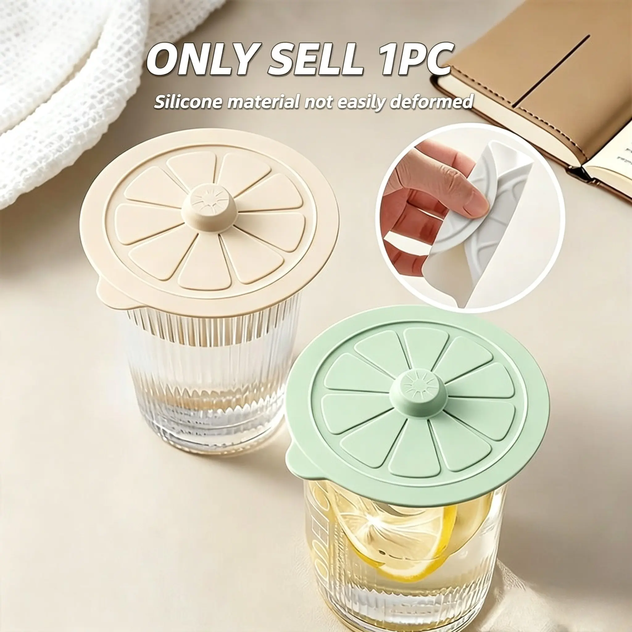 Silicone Cup Lid, Universal Dust-Proof Cover for Mugs, Teacups, Glass Cups, Water Bottle Accessories, Nordic Style Christmas Gift