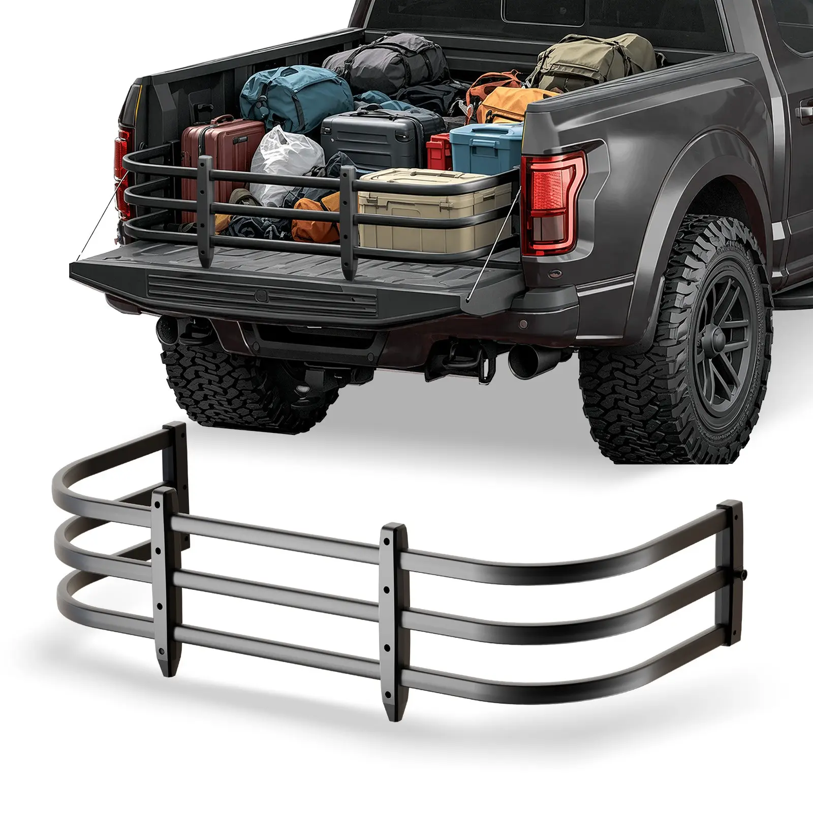 54"–67" Truck Bed Tailgate Extender Cargo Divider For Ram 1500 2500 3500 2009–26