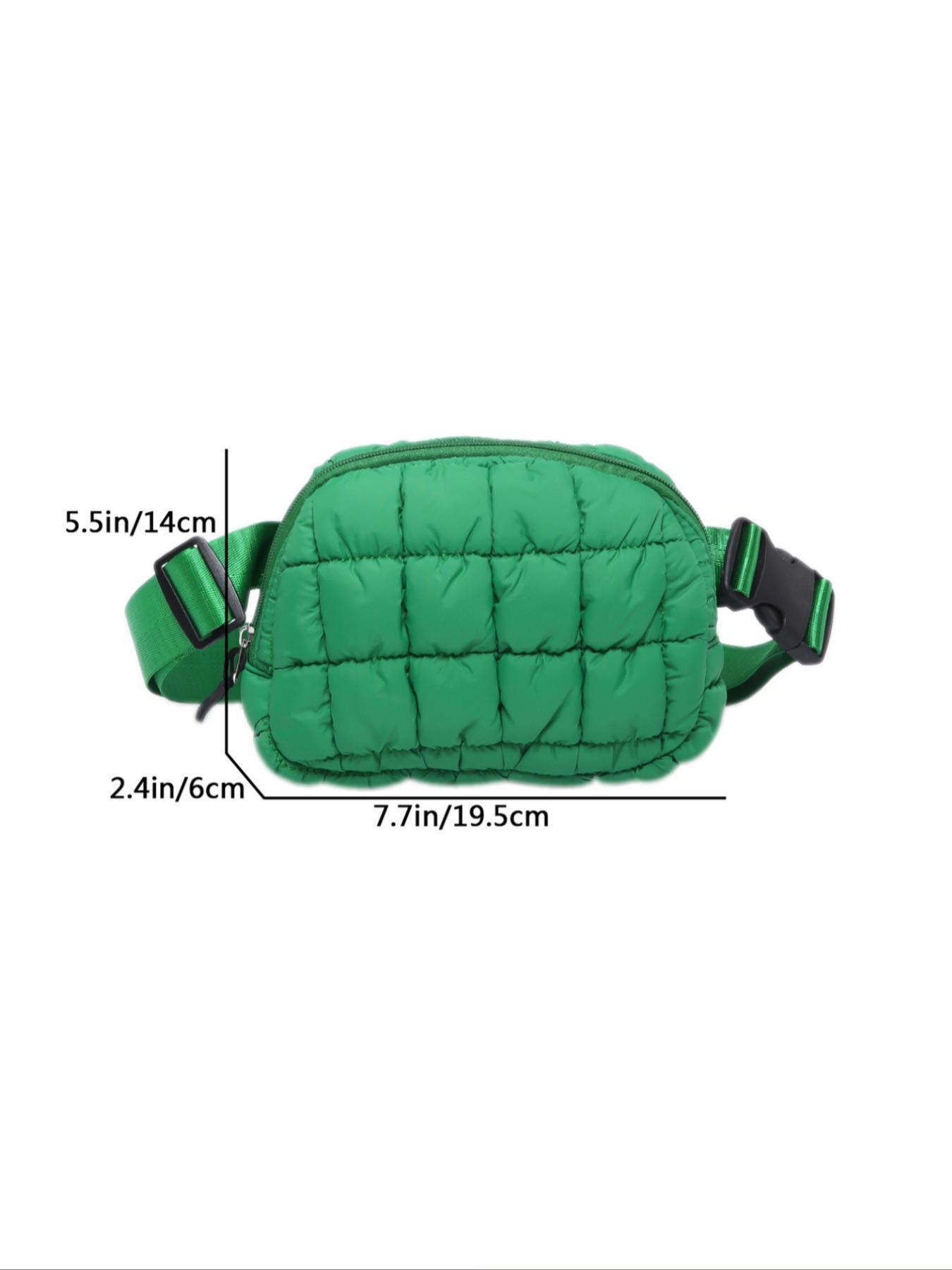 Women's Solid Color Quilted Puffer Chest Bag, Fashionable Soft Sling Bag with Adjustable Bag Strap, Casual Mini Bag for Exercise, Running, Travel, Hiking