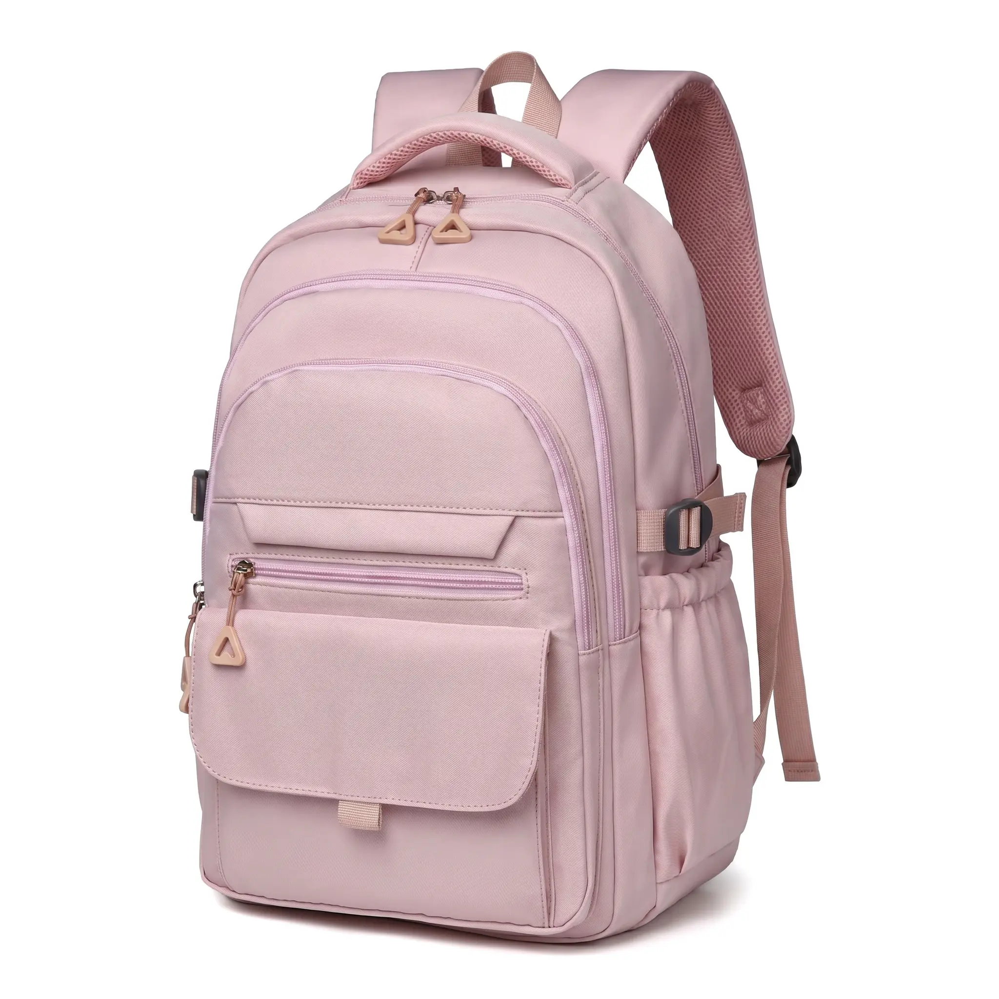 Everyday Essential Backpack For School Travel 15 Inch Laptop Oxford Breathable Unisex Casual Solid Color Lightweight Student Bag