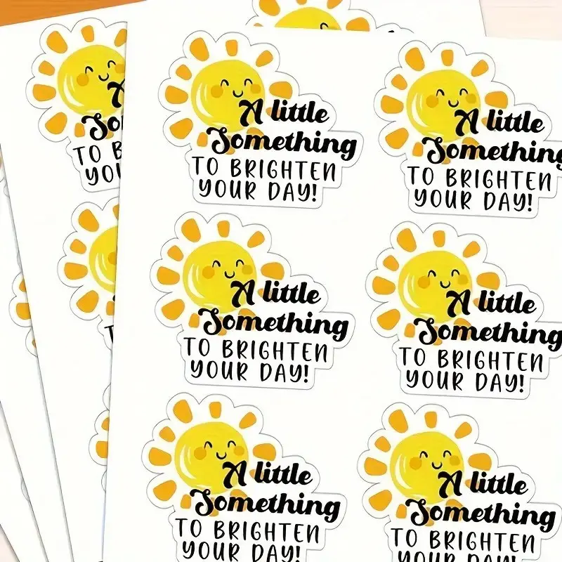 10 Sheets Per Pack, 100 Stickers Per Sheet, 1.6*2in, Cute Sunlight Thank You Stickers, Envelope Packaging Stickers, Gift Decoration Stickers