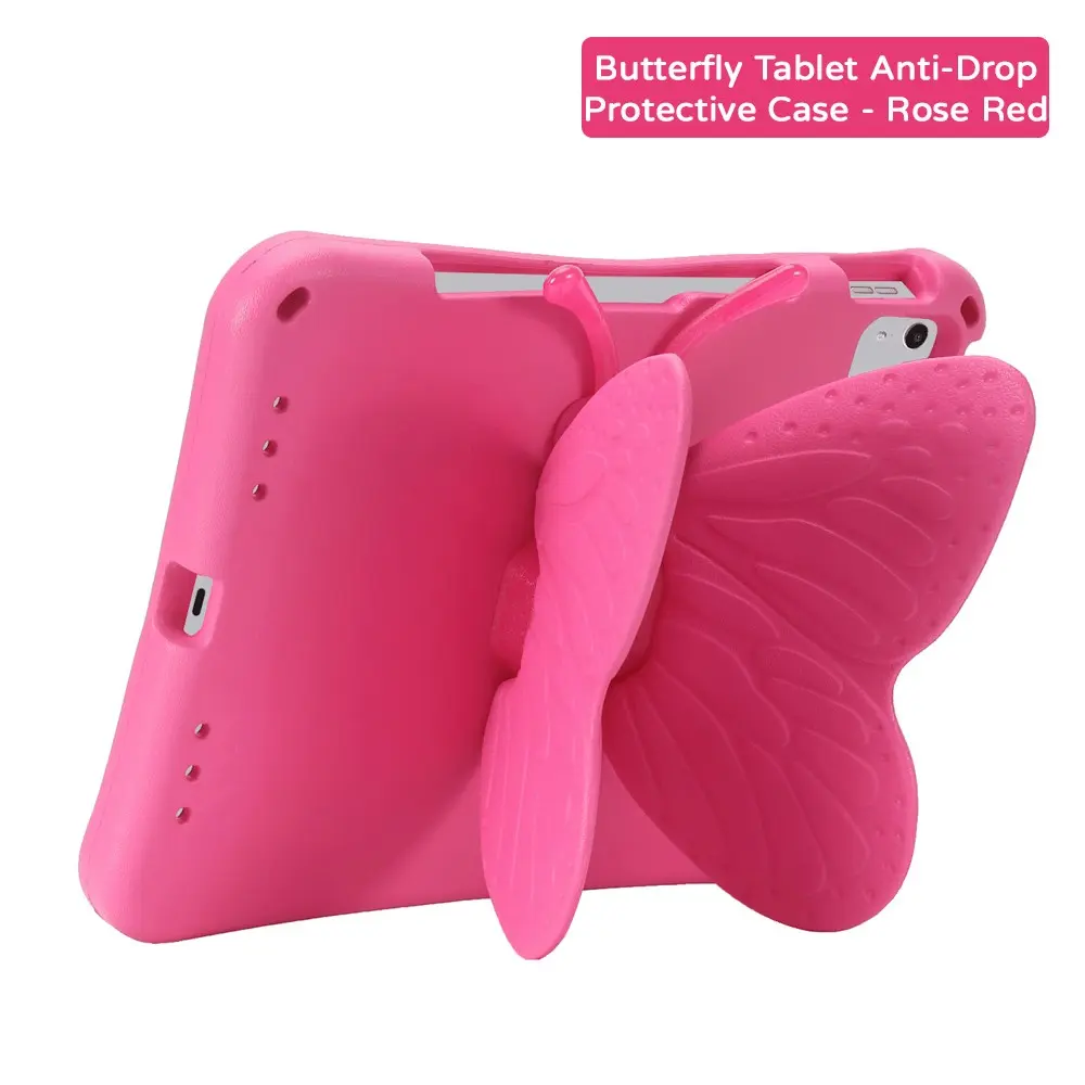 iPad 2024 iPad Air M2(11")&2025 iPad Air M3(11") Tablet Case Kids,Butterfly Case with Kickstand Light EVA Full Boby Drop Protective Rugged Shockproof Kid-Proof Kid Tablet Cover for Girl Durable Tablet Casing