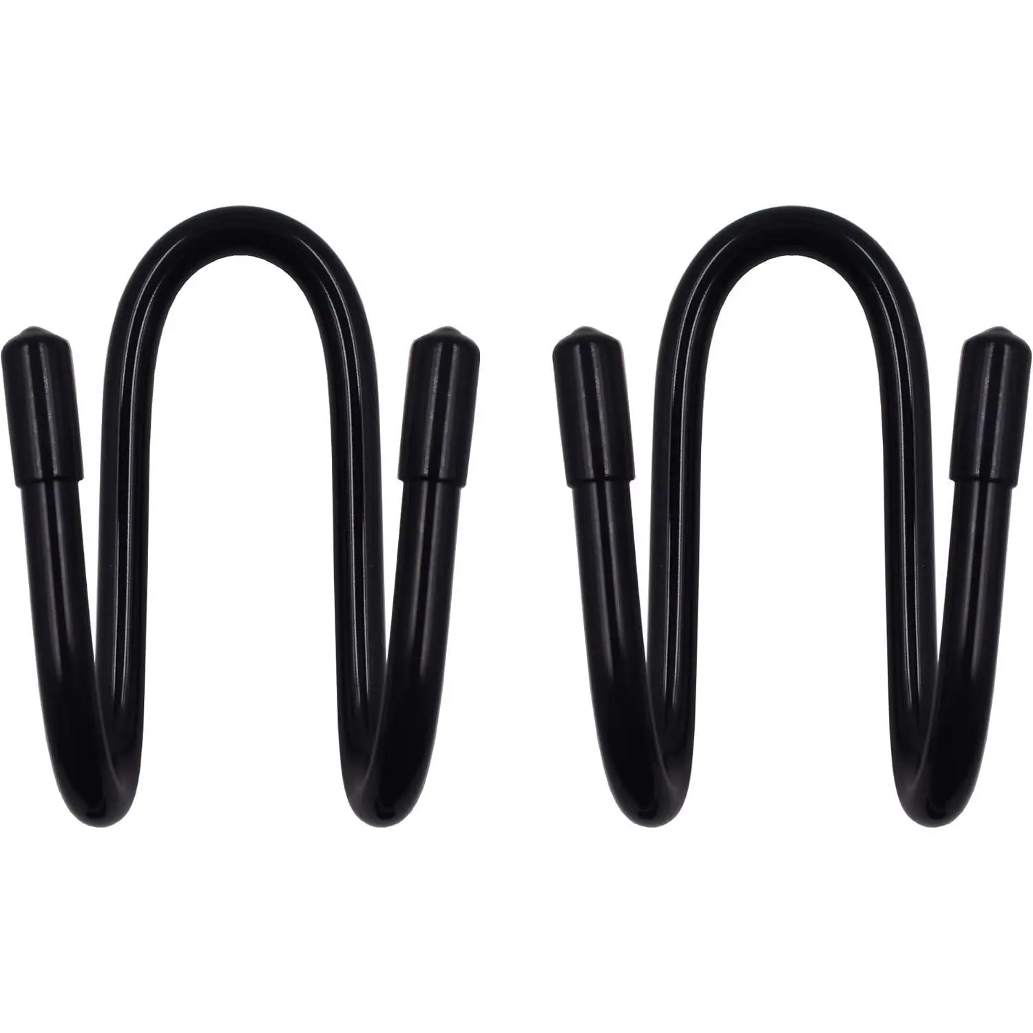 2-Pack Black Flexible Over-The-Seat Hard Hat Hanger, Cars Accessories, Adjustable Fit Car Storage Organizer with Bounce-Free Hold (Headrest-Mounted Hook), Functional