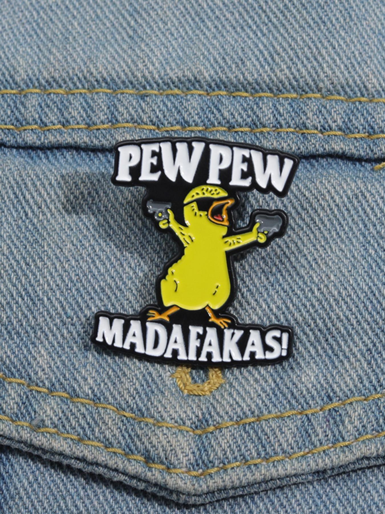 Letter & Cartoon Duck Design Brooch Clip, Fashion Alloy Clothing Accessories for Men & Women, Suitable for Daily Wear