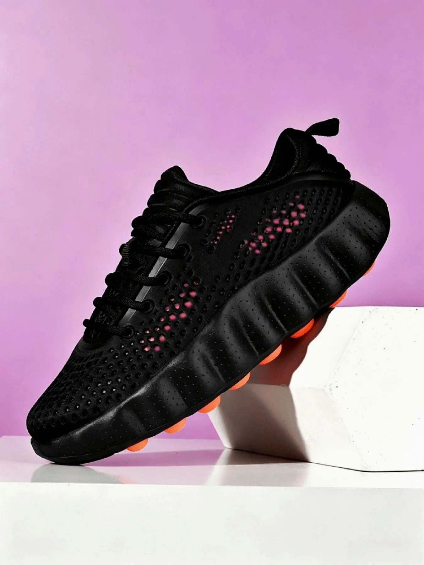 Multi-color Unisex Workout Sneakers, Athletic Running Shoes, Colorblock Running Shoes, Breathable Mesh, Foot massage columns for foot relief, ideal for walking training & daily commute