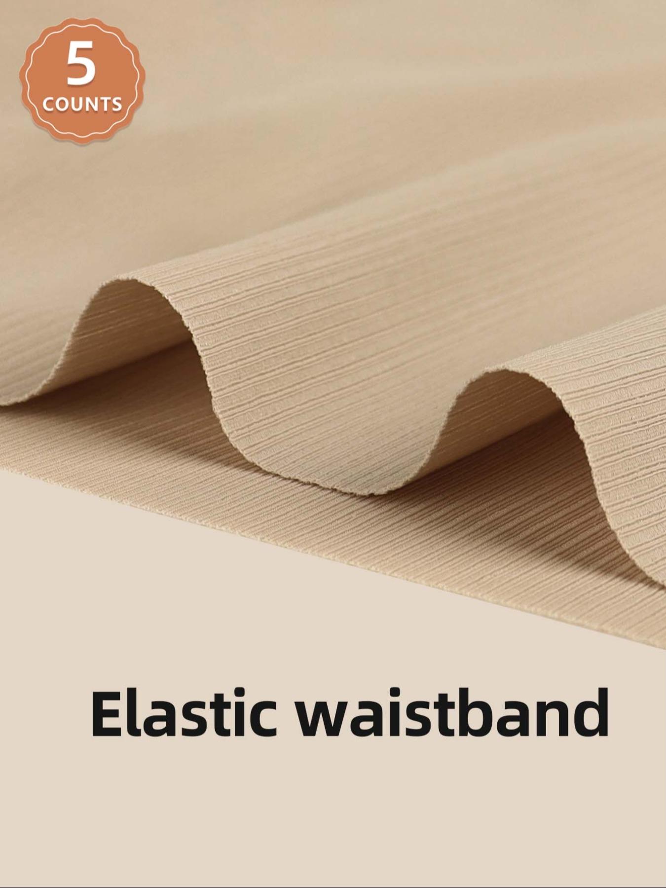 5 Pack Women's Fitted Boxer Briefs, Stylish Color Block High Waist Control, Peach Butt Enhancement Underwear for All Seasons