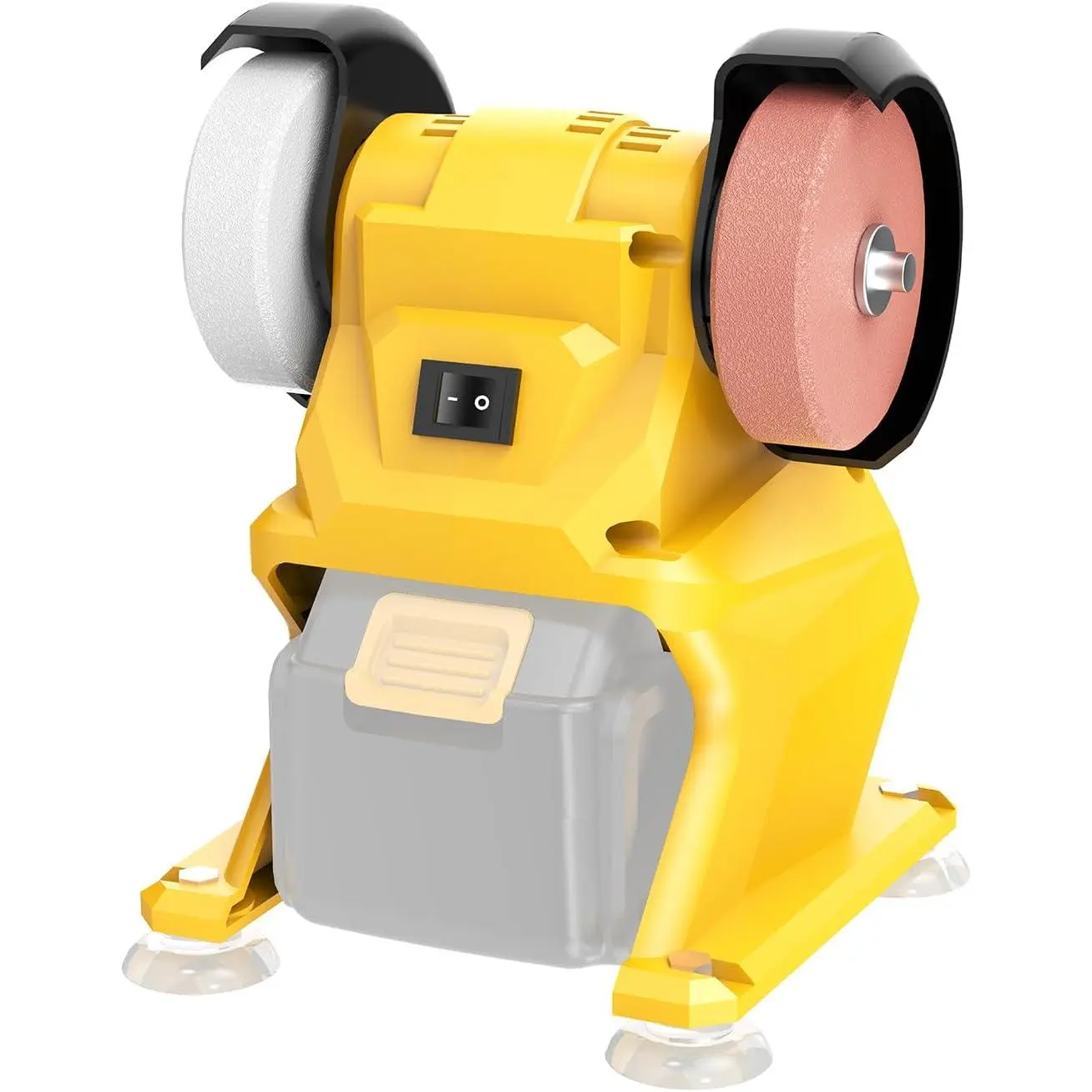 GJANSH Mini Bench Grinder Compatible with Dewalt 20V Battery(No Battery) | Cordless Bench Grinder with Dual Grinding Wheels for Sharpen Knives, Drills, Steel, Rust Removal