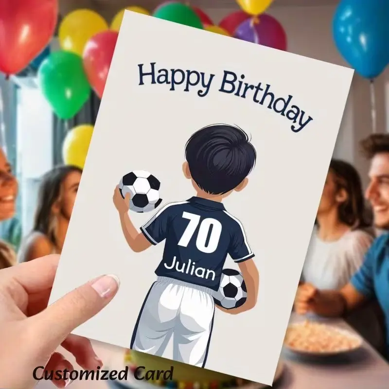 Soccer Birthday Card for Fans, High-Quality Paper Greeting Card, Perfect Soccer Gift, Premium Birthday Card for Sports Enthusiasts