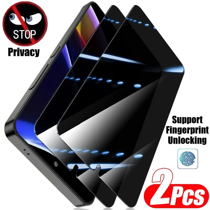 2-Pack 28° Anti Spy Privacy Tempered Glass Screen Protector for Samsung Galaxy S24 S25 Ultra S21 S22 S23 S24 S25 S26 Plus S26 Edge S25 Fe, Seamless Fingerprint Unlock, Privacy Screen Guard