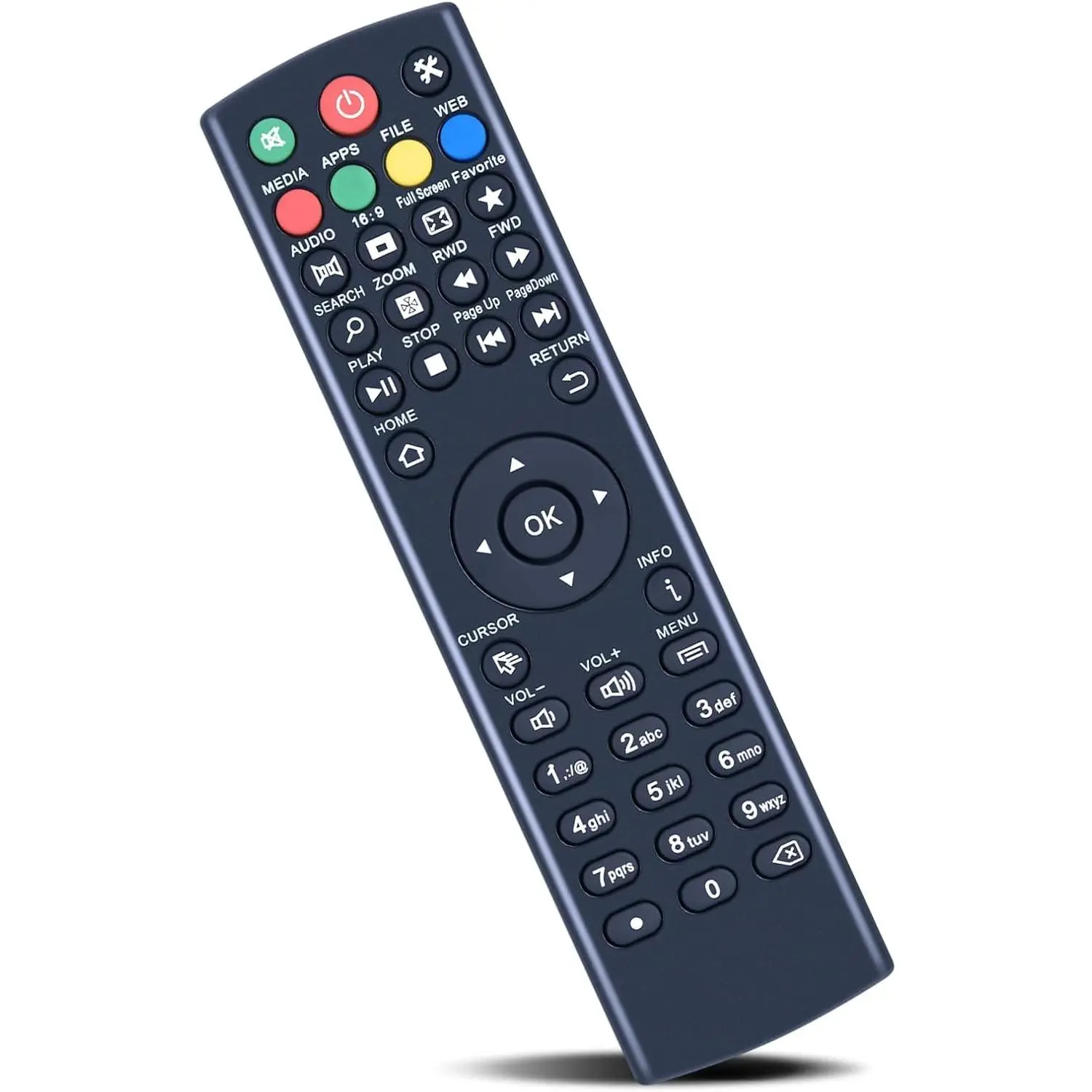 K3 Universal Replacement Remote Control for Super Box S1, S2, S3, S4, S5 Pro,S5,S6 Max,S6 Ultra, and Octastream Q1,Elite II,MAX IV,Elite Max, and MagaBox, for Mars box remote（Whitout “TV ”Buttons）
