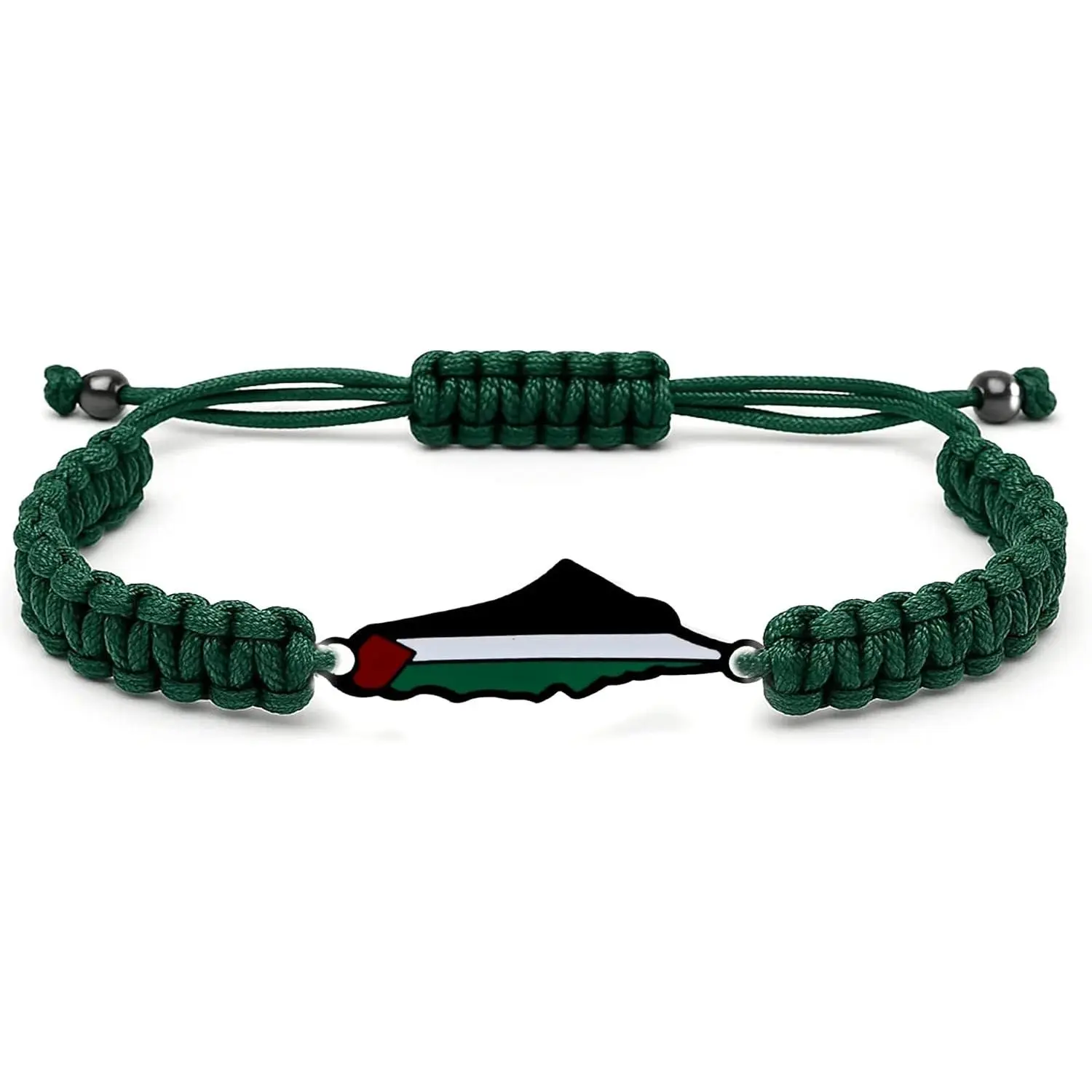 Palestine Map Bracelet - Adjustable Nylon Rope Flag  for Solidarity, Awareness, Support and Daily Wear - YA5882