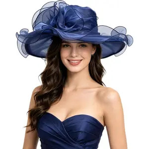 SAFERIN Women's Organza Church Fascinator Bridal Tea Party Wedding Hat