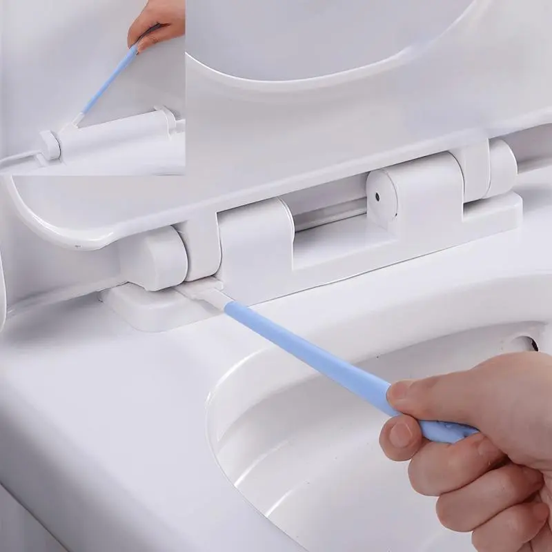 10-Pack Disposable Plastic Toilet Cleaning Brushes - Toilet Scrubber Brush, Long Handle, Deep Gap & Tight Space Cleaner for Home Use