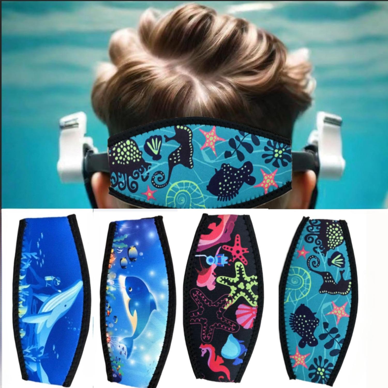 Diving Mask with Protective Cover Neoprene Strap for Men Women Water Sports Glasses Waterproof Hair Band Adult Use
