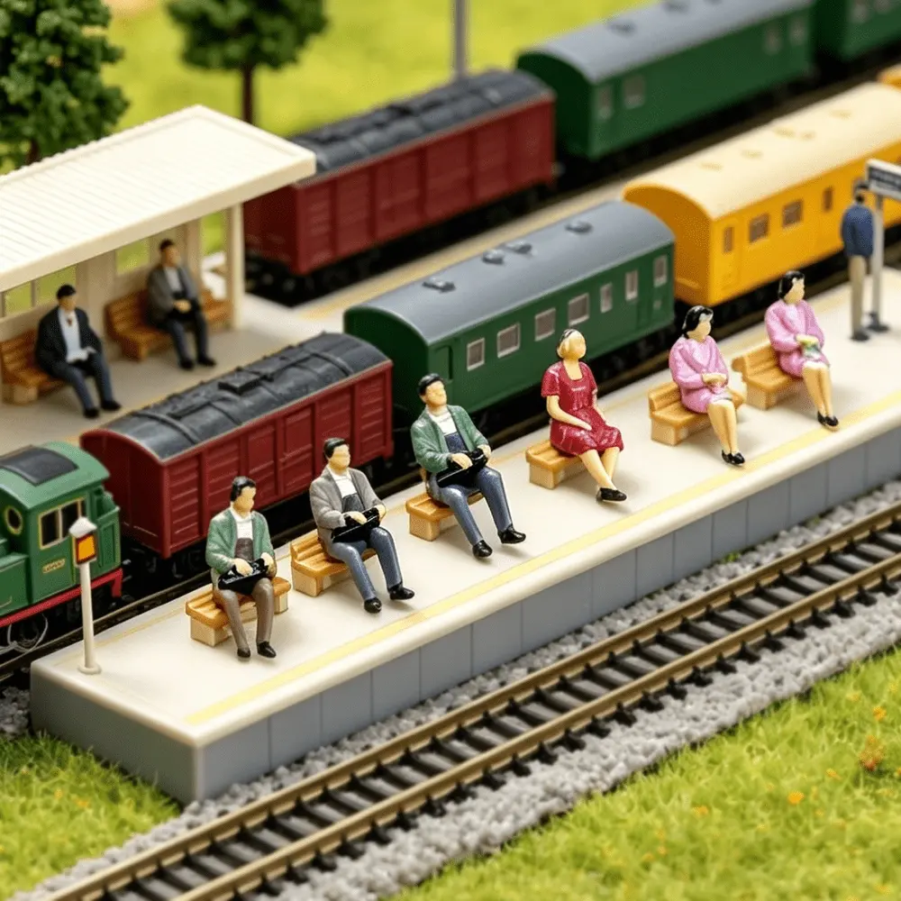 The characters of 5 train models are randomly shipped in color and style, suitable for matching character models with different poses, which can inject atmosphere into your railway scene and create a micro world full of stories