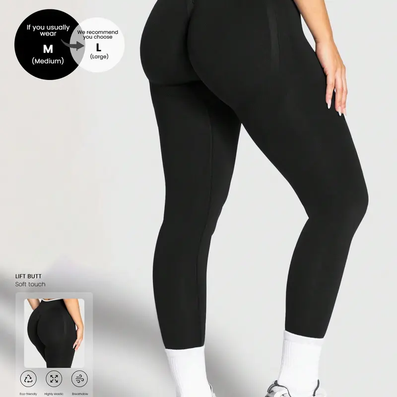 Women's Seamless Pants, High Elasticity Butt Lifting Workout Clothes, Slim Fit Sports Wear for Gym, Sports Activities, Daily Casual, Yoga Bottoms