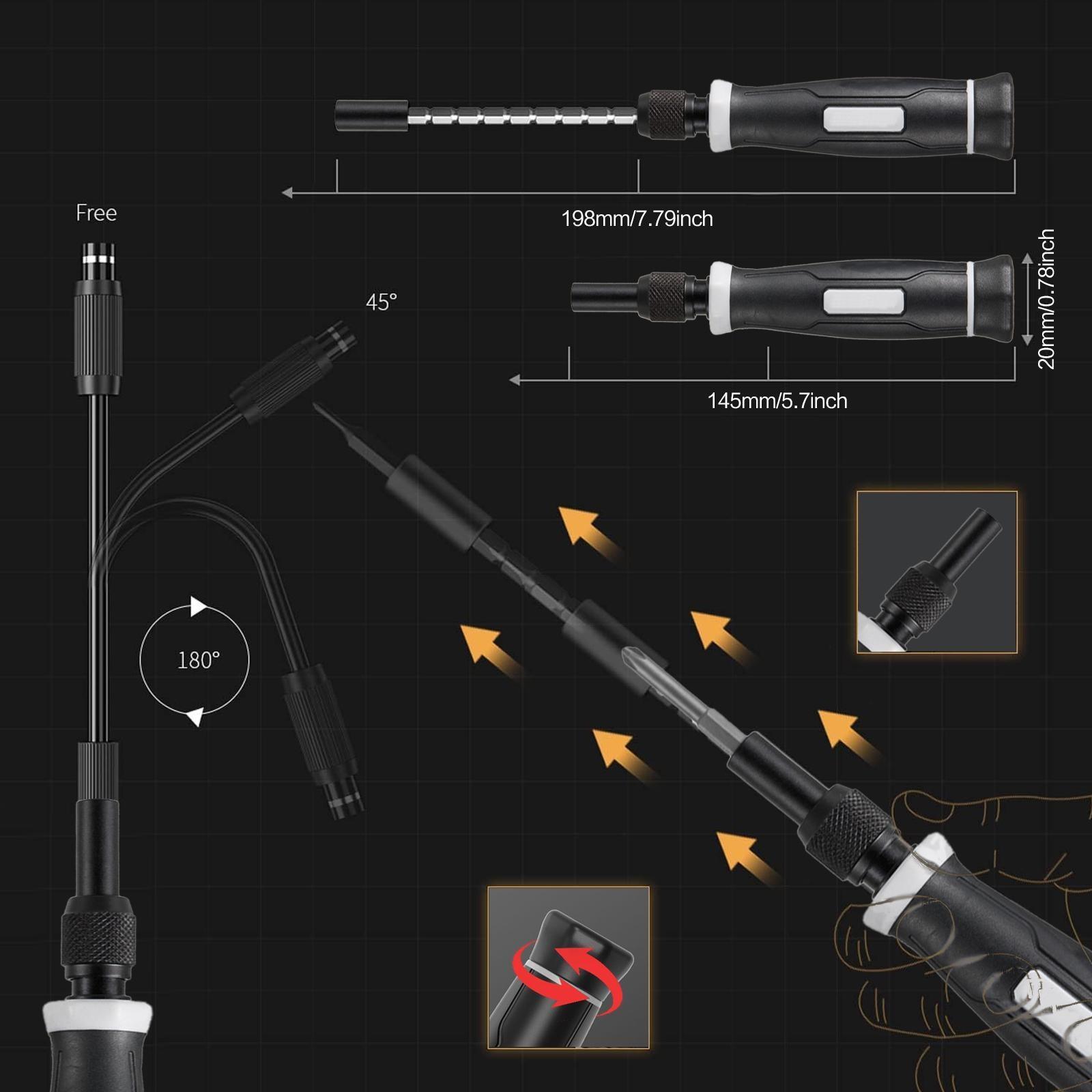152 in 1 Precision Magnetic Multipurpose Screwdriver Set, Multifunctional Screwdriver Set, Screwdriver Repair Kit for Laptop, Glasses, Switch, Remote Control Car, Gifts for Boyfriend, Tool, Hardware, Screwdriver Bits
