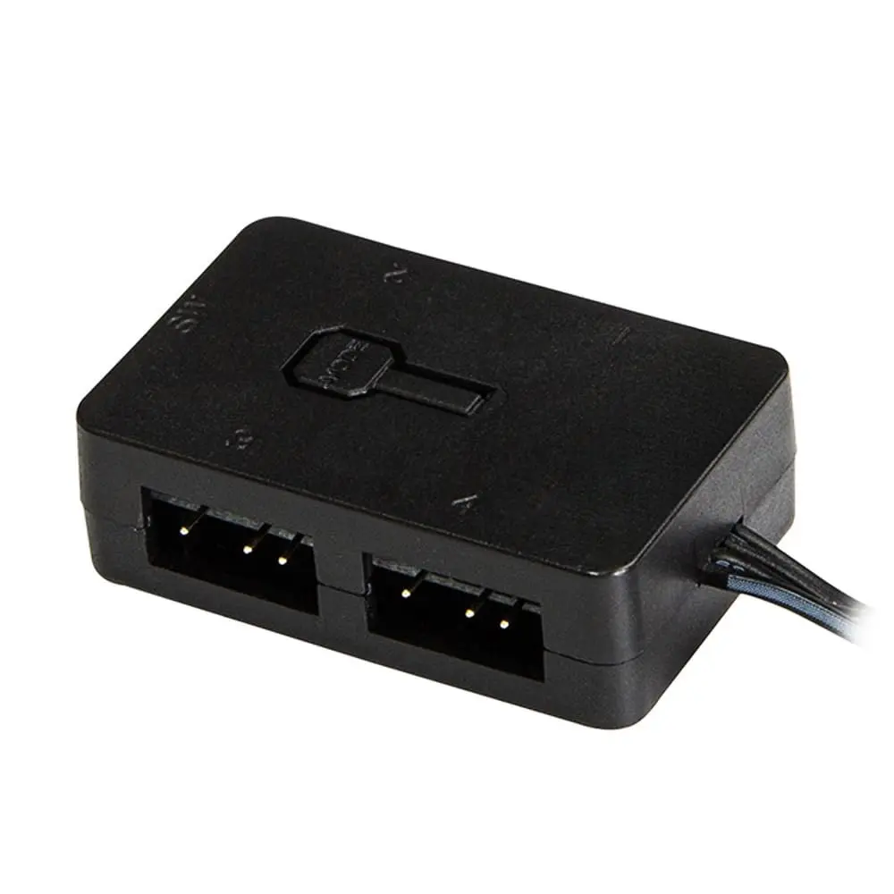 ARGB PC Fans Controller 4-Port Hub for 5V 3-Pin A-RGB, Easy Control Push Button with 2-pin  Port, SATA ,  Backplate ( 4PALC)
