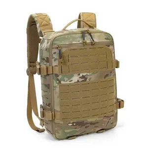 500D Tactical Nylon Hunting Backpack, Molle Plate Carrier Bag, Lightweight Hiking Rucksack, Compatible with Vest, Sports Backpack