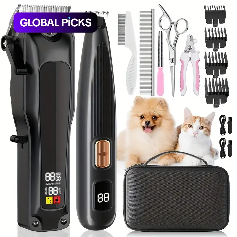 Kalhela Pet Electric Clipper for Cats and Dogs, Professional Grooming Clippers, Hair Trimmer and Grooming Tools for Large Dogs, Long‑Haired Cats, Horses and Alpacas #GLOBAL PICKS