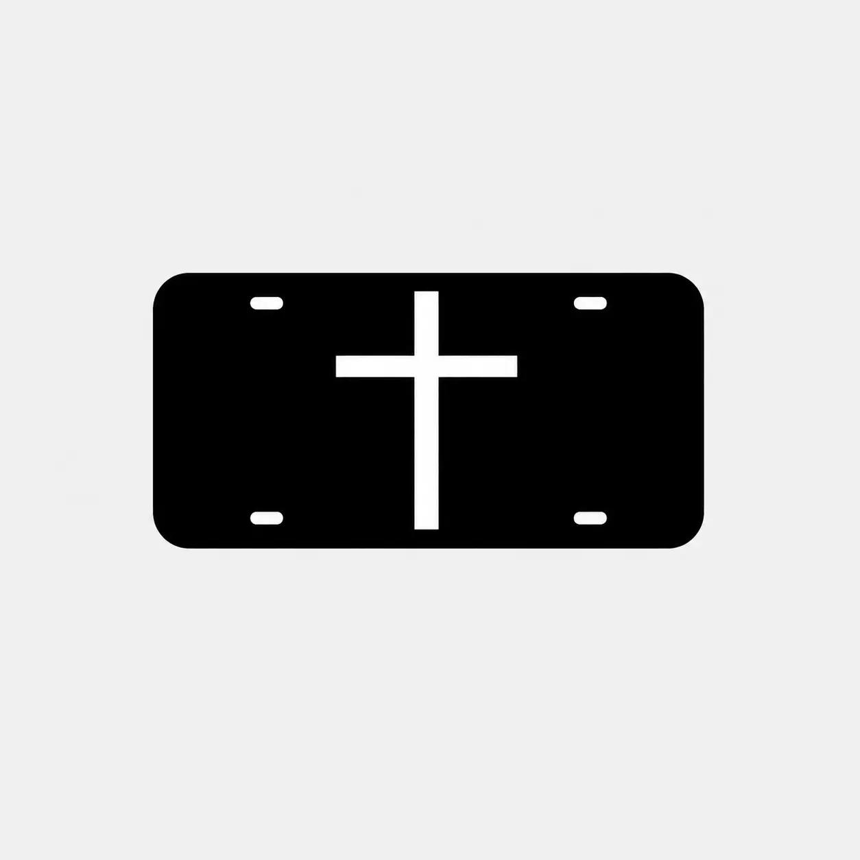 The Cross of Jesus license plate，Long-term use,Car Decor- 12x6 In front license plate, – Made in USA, Car Truck Tag Humor Trucks & Cars, 4 Pre-Drilled Holes,Easy Installation,Perfect Gift Ideas black design