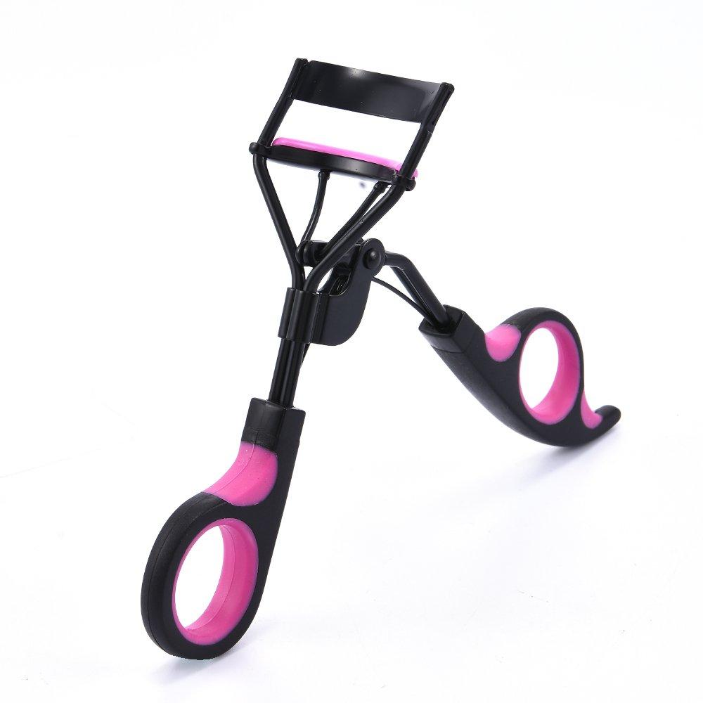 Black-Purple Frosted Handle Eyelashes Clip Curler NC365 Stainless Steel Curling Tweezers Tools for Perfectly Polished Look