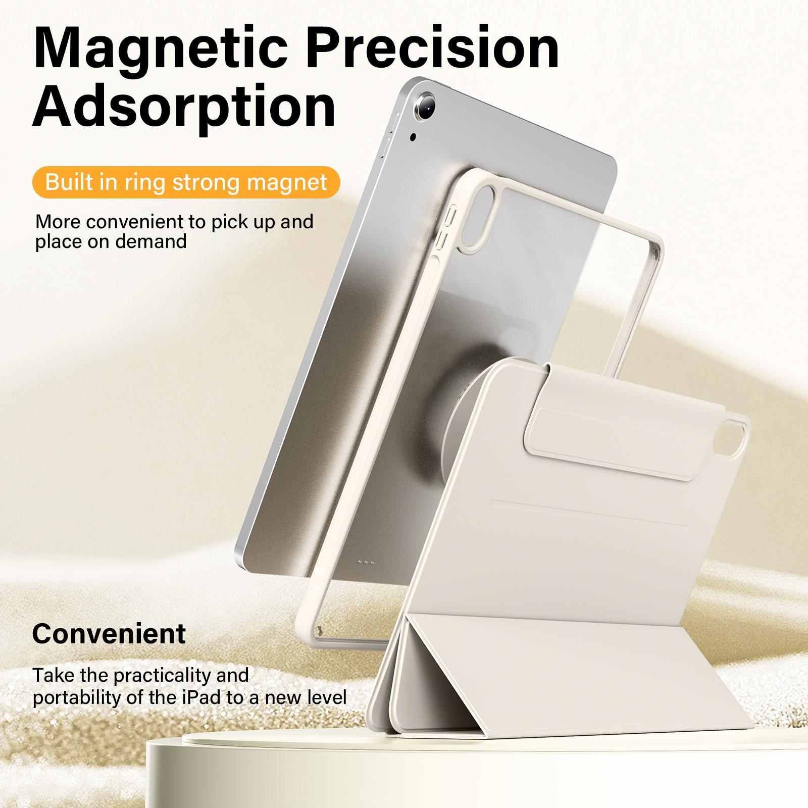 Tablet Case, 1 Count Slim Stand Protective Cover with Hard PC Translucent Back Protective Cover for iPad 10th Gen 2022, Support Touch ID, Auto Wake/Sleep, Tech Accessories, Safety Casing, Durability