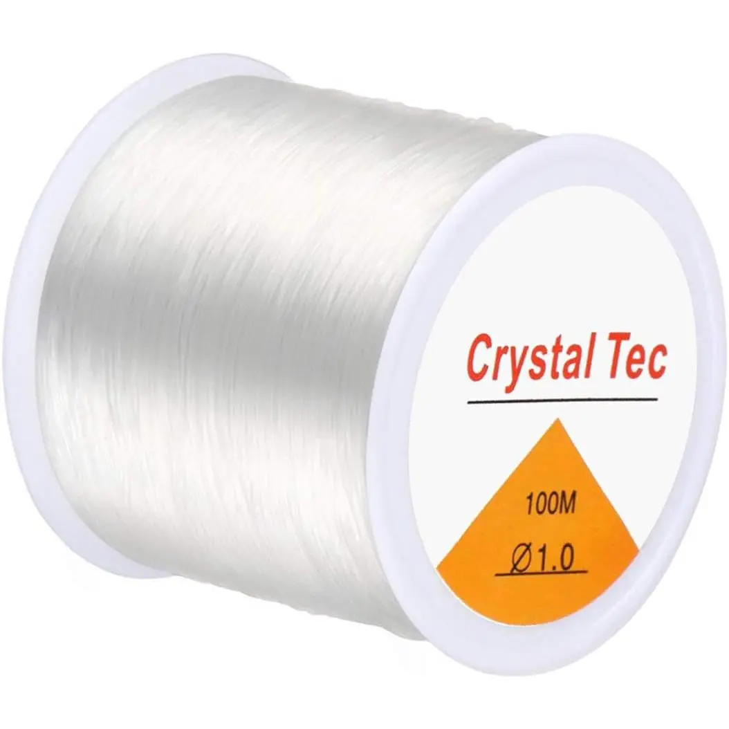 1 Roll 1.0mm Elastic Stretch  Nylon Thread Stretch Cord String for Craft Bracelet Beads, 100m