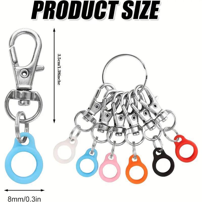 Pen Holder with Badge Reel Clip, Retractable Badge Holders, 6 Counts Durable Silicone & Zinc Alloy Pen Clip without Pen, Assorted Color Stationery & Supplies for Home School Office