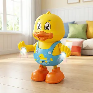 Electric Dancing Duck Toy with Lights & Music – Bump & Go Interactive Walking Duck with Moving Arms | Fun Educational Musical Toy for Toddlers & Kids Age 3+