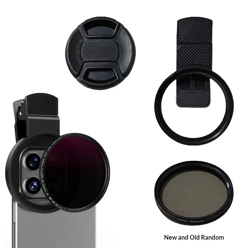 52mm Clip-On CPL Camera Lens Filter-Ultra-Thin Circular Polarized Filter, Enhance Color Saturation And Reduce Glare, Portable And Removable, Smartphone Photography, Sleek Filter Design, Camera Phone Accessories
