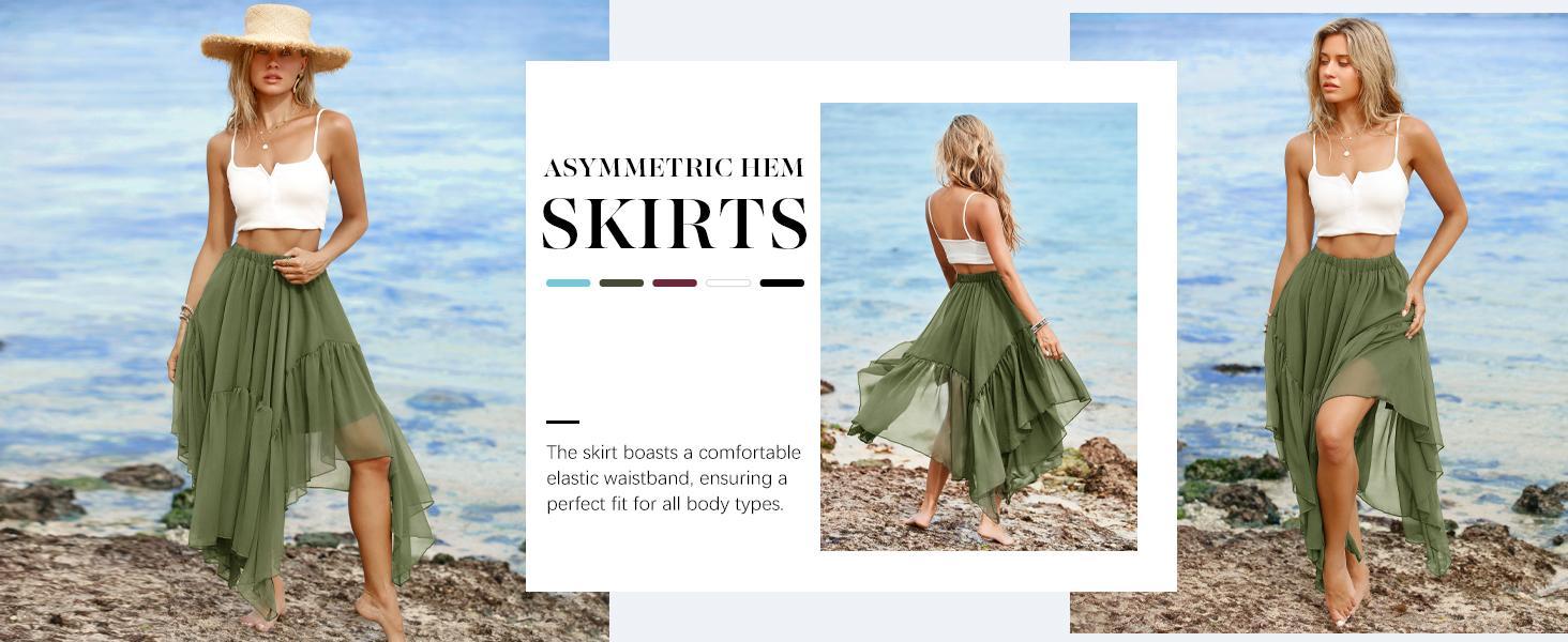 Imily Bela Womens Summer Sexy Elegant Boho Maxi Skirt Casual Asymmetric Hem Flowy Bohemia Vacation Beach Long Skirts Imily Bela Womens Summer Sexy Elegant Boho Maxi Skirt Casual Asymmetric Hem Flowy Bohemia Vacation Beach Long Skirts