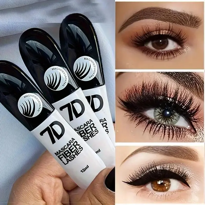 7D Fashion Waterproof Voluminous Lengthening Volumizing Enhancing Beauty Mascara for Beginners, Makes Eyelashes Thicker, Enhances Makeup Refinement, Ideal Gift for Makeup Lovers