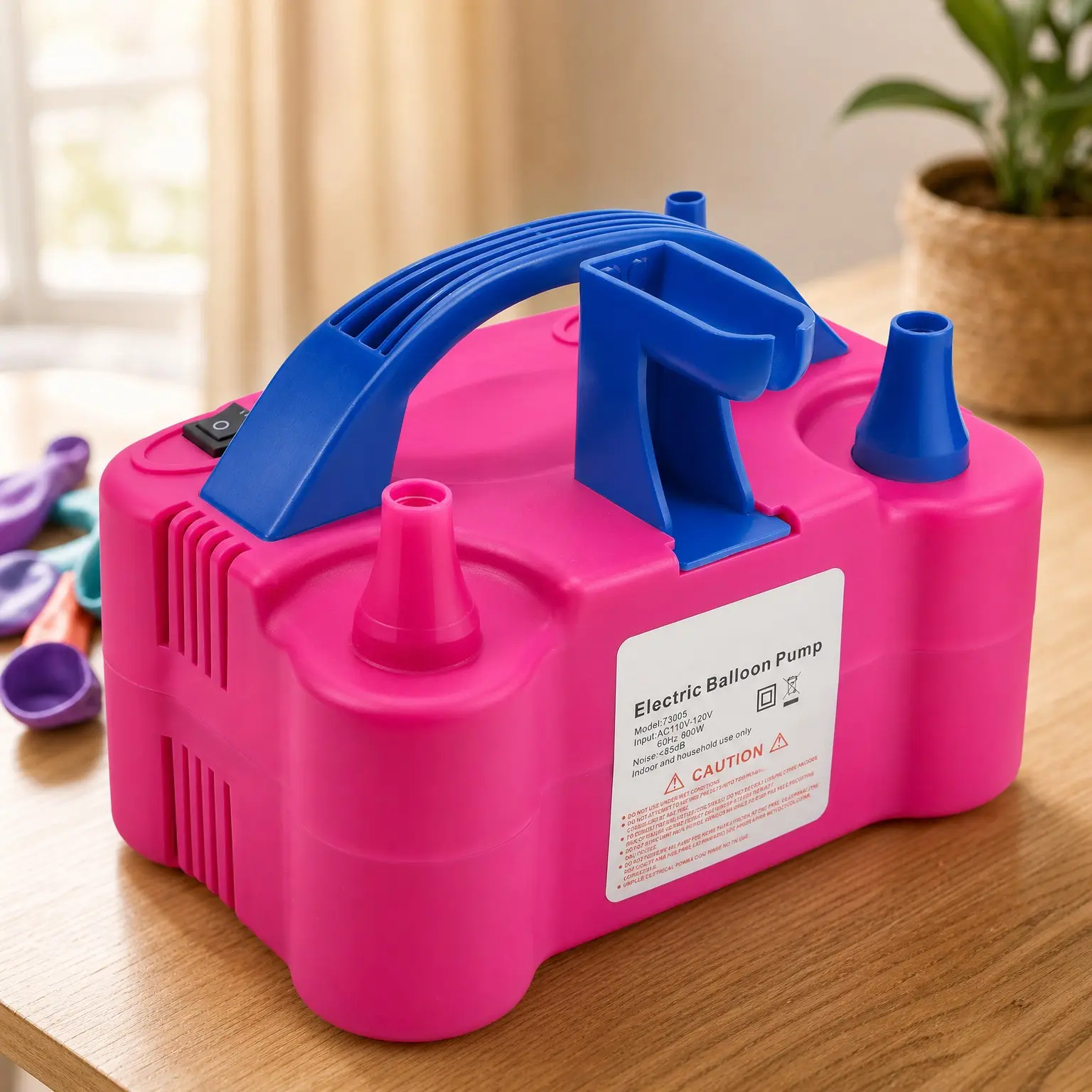 Electric Balloon Pump with Built-in Balloon Tying Tool, Dual NozzleGift