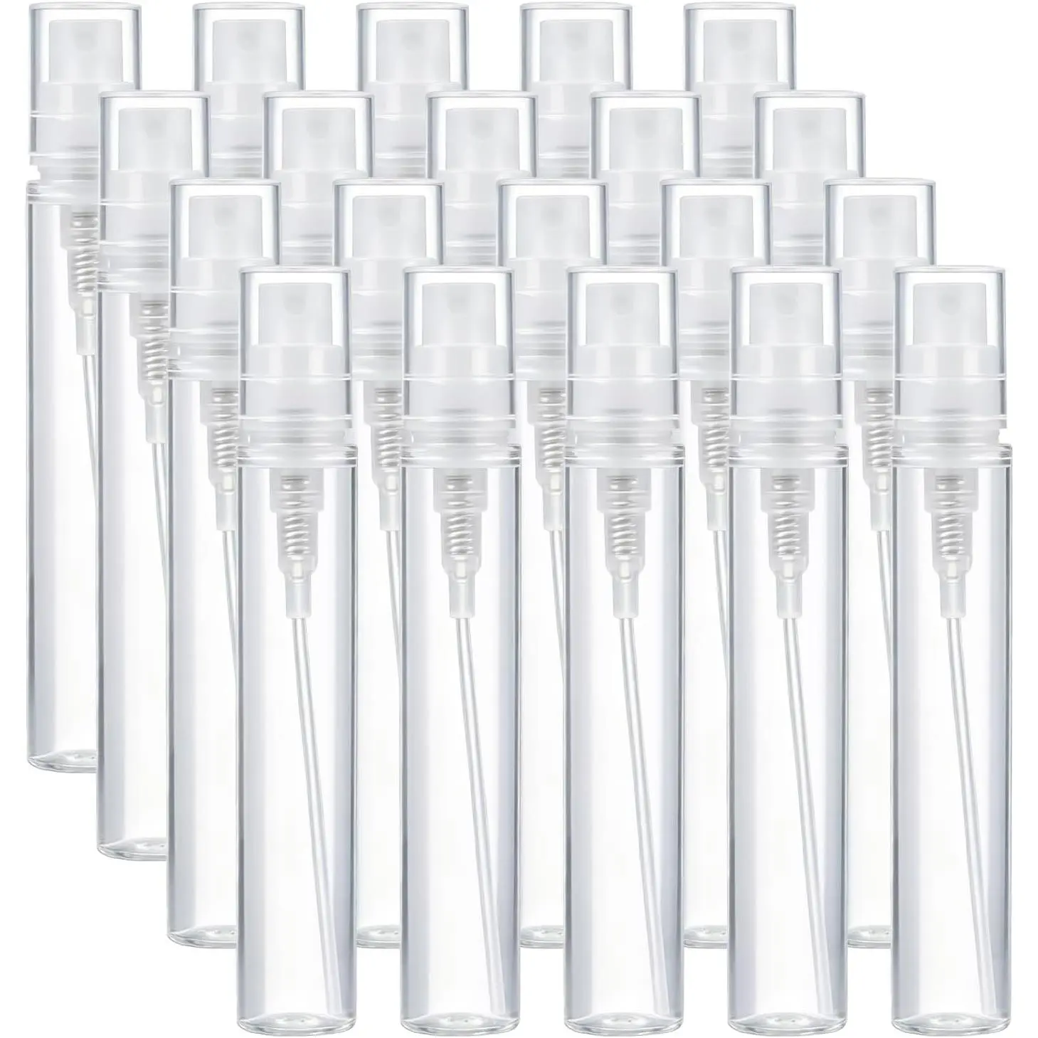 20 count 5ml Sprays Bottles Perfume Sample Bottles Mini  Bottle Empty Perfume Travel Refillable Plastic  Bottle Small Sample Containers Fine Mist Mini Perfumes Atomizer