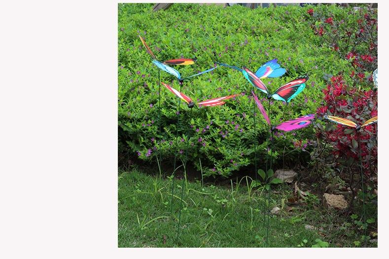 3D three-dimensional PVC simulated butterfly for outdoor garden decoration, creative gardening arrangement, simulated butterfly with stake, pack of 10