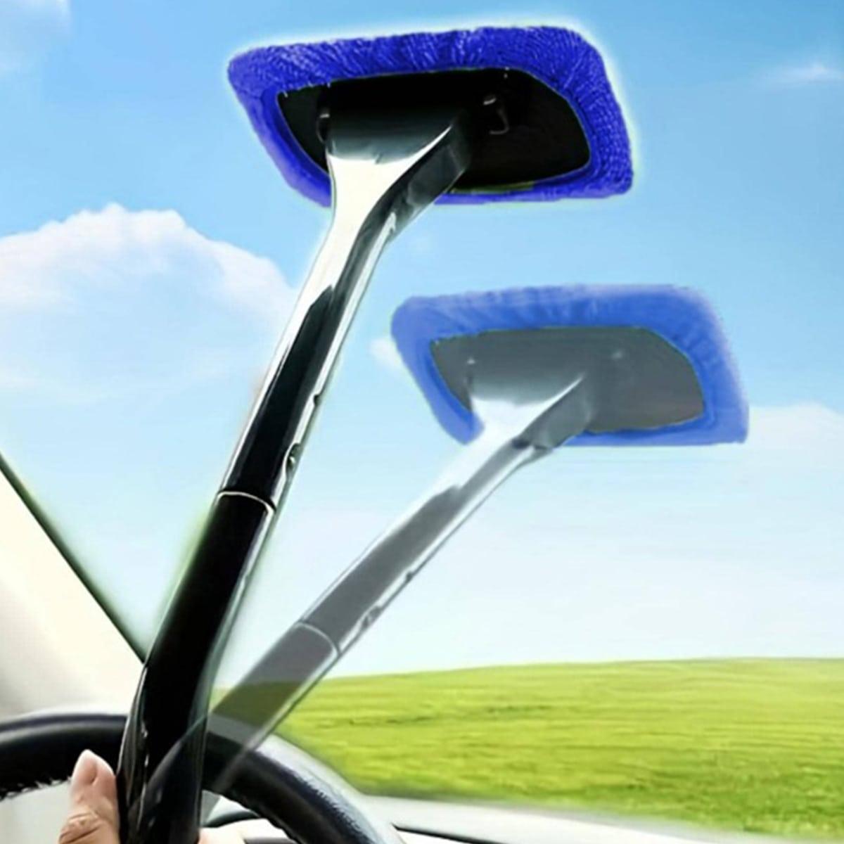 Car Windshield Cleaning Brush, 1 Piece Multifunctional Car Window Cleaning Brush with Long Handle, Anti-Fog Dustproof Car Cleaning Tool