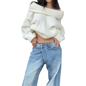 Batwing Sleeve Oversized Chunky Sweaters (Free Size)