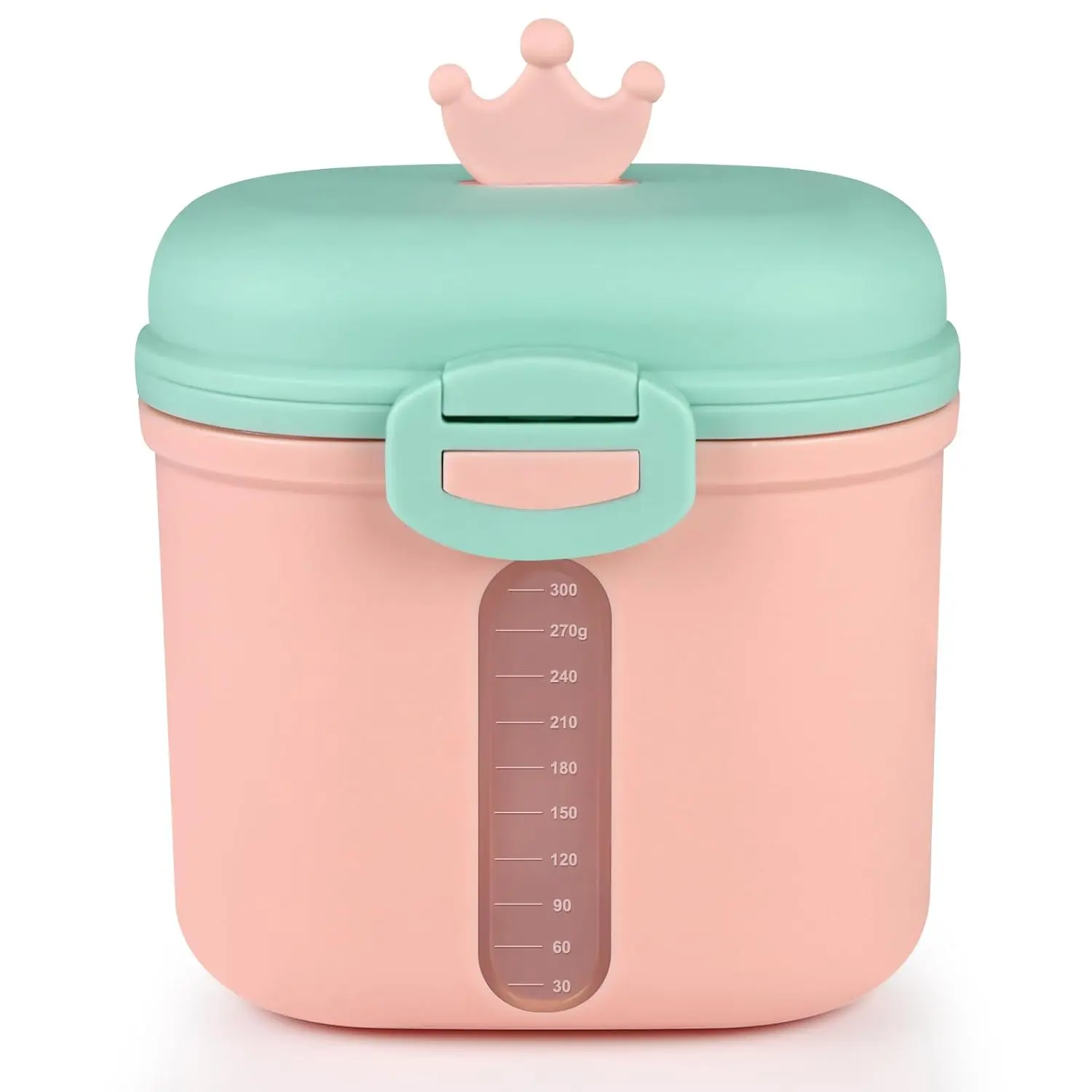 Baby Formula Dispenser On The Go, Portable Milk Powder Formula Dispenser with Scoop,Formula Containers  Travel Hold 12.7oz/360g Formula, Pink