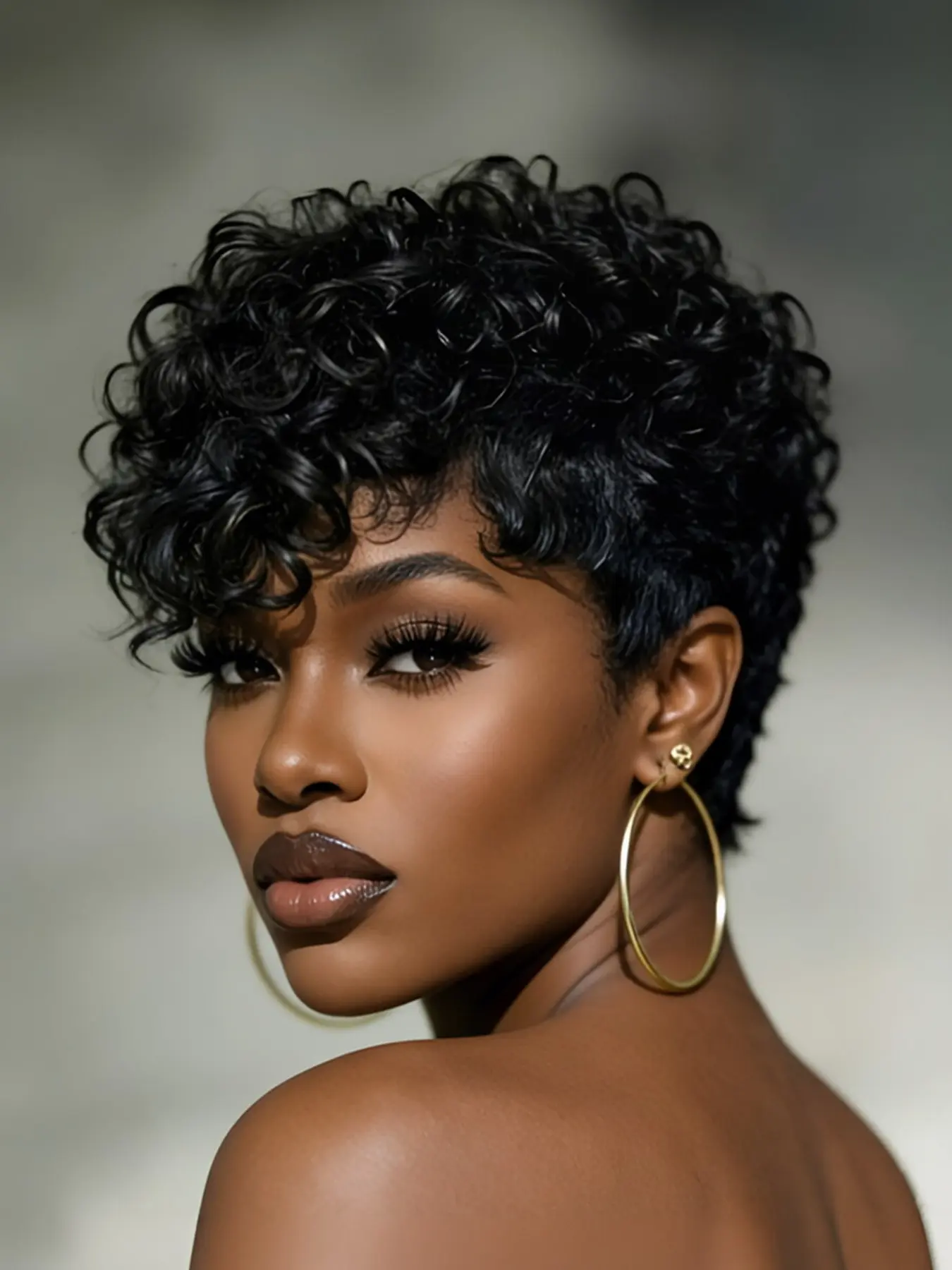 pixie wig short curly human hair wig machine made natural black color wig pixie cut human hair wigs for women daily party cosplay gift use wig