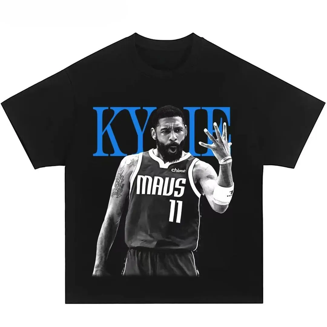 Unisex Vintage Basketball Portrait Graphic T-Shirt - 100% Cotton Fabrics, Loose Fit Round Neck Short Sleeve Outdoor Menswear Tee, Classic Casual Streetwear Top, Soft Graphic T Shirts